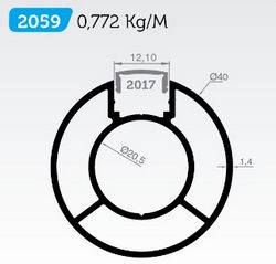 Стойка круглая с одним штапиком 40 мм